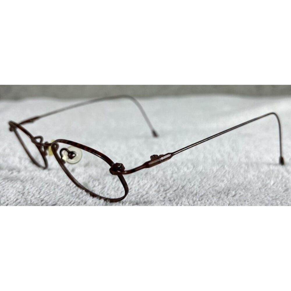 Kenneth Cole Chips Alloy 215 Slim Metal Round Brown Eyeglasses Frames 46-19-140